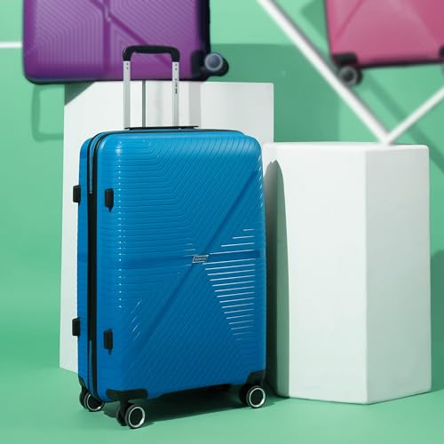 Image of Stony Brook Nasher Miles Axis 75 Cm 28 Inch Polypropylene Hard-Sided 4 Wheels Spinner Check-in Luggage Trolley Bag (Teal)