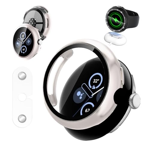 For Google Pixel Watch 4 41mm p P[X Jo[ KONXISA Google Pixel Watch 4 41mm Jo[+tB ̌^iPCP[X+KXtBj [d\ [d⏕t ߗ C菝h~ 
