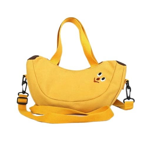 SHIDXIB 1Pcs Cute Fruit-shaped Bag For Women's Casual Outing Banana Shaped Canvas Handbags Cartoon Bag Cute Small Coin Purse For Women