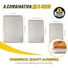 Baking Sheet Pan Set of 3, Commercial Quality Aluminum Cookie Sheets for Oven, Umite Chef Warp Resistant Baker's Half/Quarter/Jelly Roll Pans, Thick Cookie Tray Pans for Baking, Roasting #1