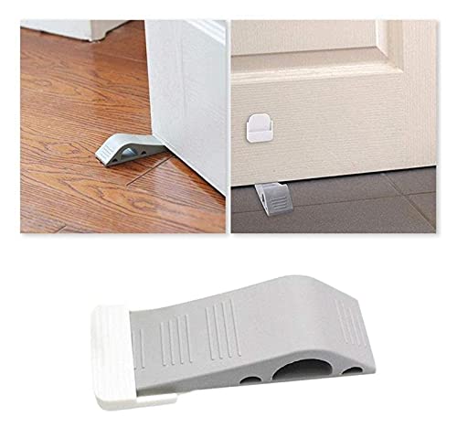 Topes de puerta de goma para el hogar: soporte de cuña protector y anticaídas 6