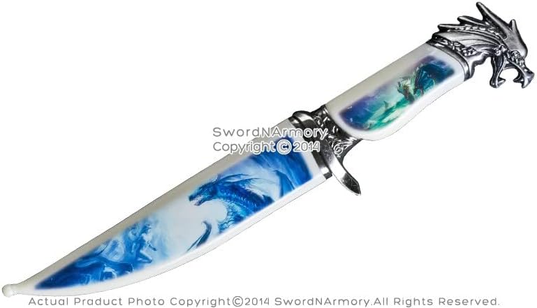 Munetoshi 13.5" Fantasy Fierce Dragon Bowie Gift Knife with Scabbard Souvenir image 3