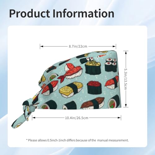 Image of Adjustable Working Cap Breathable Unisex Women Men Elastic Bandage Tie Back Hats Scrub Nursing Doctor Surgeon Cap