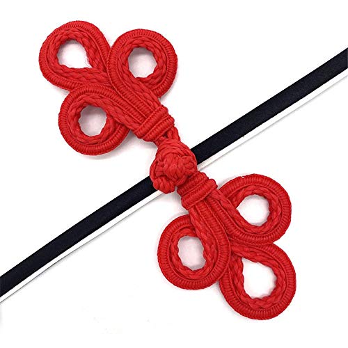 Evago 10 Pairs Chinese Knots Frog Buttons Closure Sewing Fasteners For Sweater Cloak Coats Scarf Cardigan And Costumes Outfit Sewing, Red #TOP2