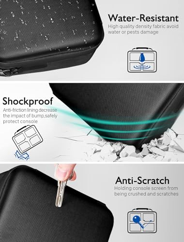 KOOWOD Hard Storage Carrying Case Compatible with PlayStation 5 Portal Remote Player Handheld Game Console, Shockproof Anti-Scratch Travel Portable Bag Accessories, PS Portal Protective Shell
