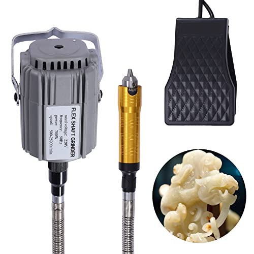 Professional Hanging Flexshaft Mill, Rotary Tool Flex Shaft Electric Hanging Grinder Carver, Multi-Function Metalworking Jewelry Tool Repair Kit (780, Watts)