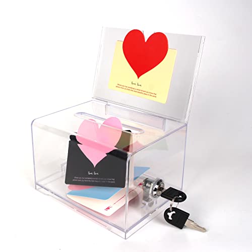 Urna de acrílico con cerradura para comentar,votar,donar,recoger tarjetas de visita Cover