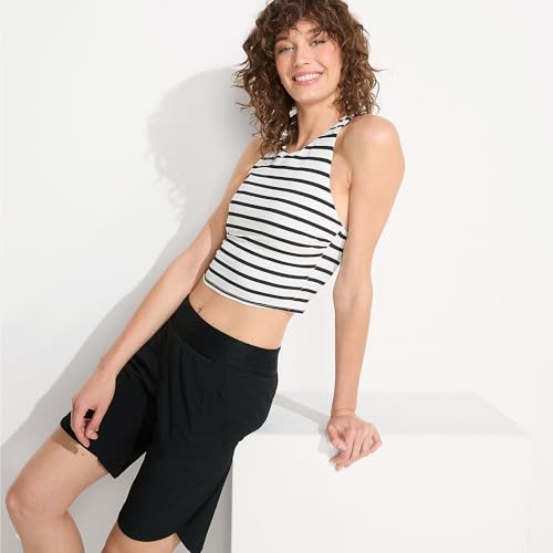 Lands' End Women's 9" Quick Dry Elastic Waist Modest Board Shorts Swim Cover-up Shorts with Panty4