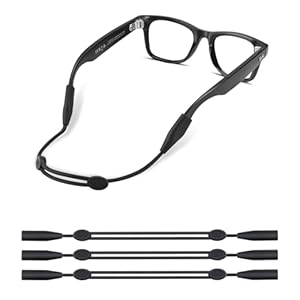 Glasses Strap for Ray-Ban Meta and Wide Frame Glasses –Adjustable Sunglasses Straps Cords for Men Women kids-Eye Glasses Holders Around Neck, Eyewear String Lanyard Retainer(3pcs 14in Black)