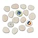 Produktbild Relaxdays Steine zum Bemalen, Flache Dekosteine, 2 kg Malsteine, Bastelsteine Kinder & Erwachsene, 48 cm, hellgrau