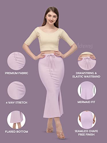 Image of Mehrang Stretchable Saree Shapewear Petticoat for Women, Cotton Blended,Petticoat,Skirts for Women,Shape Wear Dress for Saree
