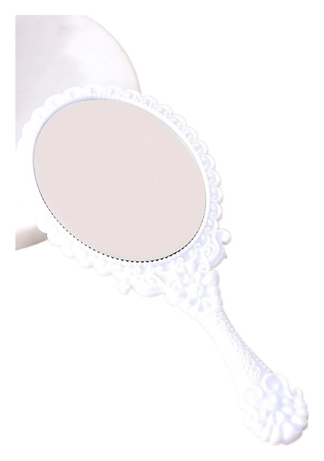 IULGFSC Handheld mirror， Hand Vintage Carved Handheld Vanity Salon Makeup Handle Cosmetic Compact