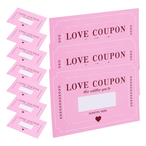 EXCEART Biglietti di San da Grattare per Coppie, Carte Coupon D'amore con Sfide per Appuntamenti Romantici, Divertenti e Creativi, Set da 20 Pezzi per Feste, Compleanni e Anniversari