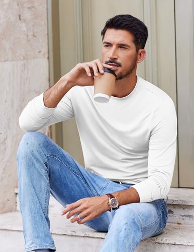 COOFANDY Mens Long Sleeve Tee Shirts Stretch Crew Neck Thermal Shirts Casual T Shirts for Men3