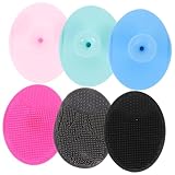 VINTORKY 6 Stück Teiliges Silikon Gesichtsreinigungsbürste Sanfter Peeling Exfoliator für Hauttypen Ergonomisch und Tragbar für Reisen und