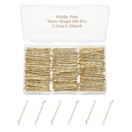Épingles à cheveux ondulées dorées QIUTIMIY de 3,5 cm pour fixer les chignons qui tombent