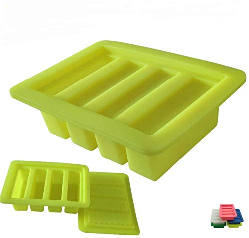 Pizety B072DT7QJG Butter Molds Large 4 Cavities Silicone Butter Mold Pudding & Jello Shot Mold Butter Stick Molds,Cheesecake thumb #7
