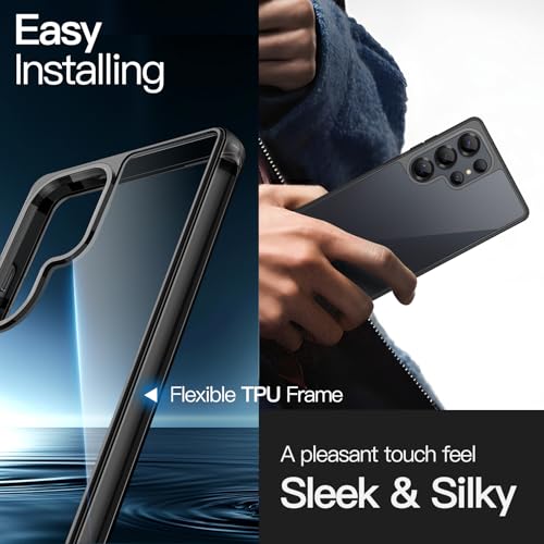 JETech Case for Samsung Galaxy S25 Ultra 5G, Non-Yellowing Shockproof Bumper Protective Phone Cover, Anti-Scratch Hard PC Back (Titanium Black) by JETech - Image 6
