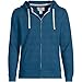 Lands' End M Serious Sweats LS Full Zip Hoodie Evening Blue Regular X-Large