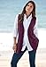 Roaman's Women's Plus Size Drop Needle Vest Lightweight Sweater Knit - L, Chocolate