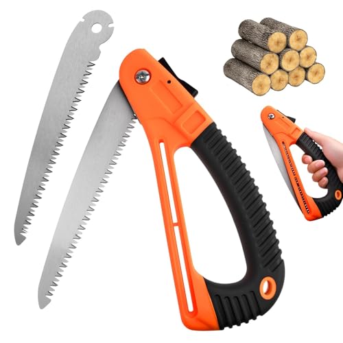 GOLD DEER D-Handle Folding Hand Saw Ergonomic Grip, 7" High