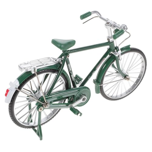 Abaodam Scale Alloy Retro Bike Model Asian Green Sturdy Simulated Bicycle Sculpture for Home Office Decor Lightweight DIY Vintage Bike Ornament Cognitive Learning