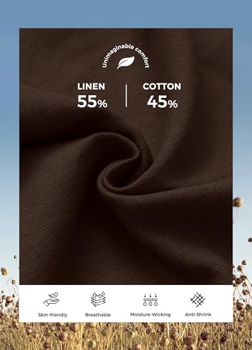 Image of Willit Women Linen Pants Wide Leg Casual Palazzo Pants Cotton Linen Lounge Beach Summer Pants with Pockets 29 inch /31 inch / 33 inch