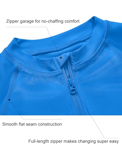 Image of Toddler Boys Swim Shirts Rash Guard Long Sleeve UPF 50+ Sun Protection