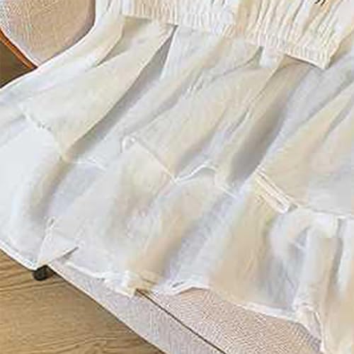 Womens Linen Maxi Skirts Summer Loose Elastic Waist Full Length Embroidered Skirt Double Layer Flowy Gauze Skirt4