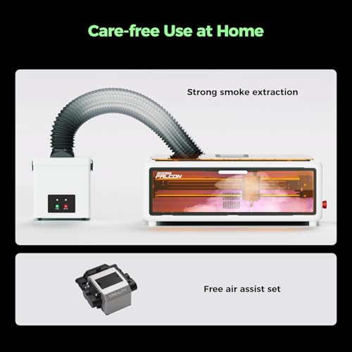 Creality Falcon A1 10W Laser Graviermaschine, Geschlossener Laser Cutter Lasergravur Maschine mit Intelligenter Kamera, Auto Materialerkennung, CoreXY-System, Plug and Play, Arbeitsbereich 387x305mm