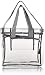 Largest Stadium Security Approved Clear Bag with Handles / Adjustable Strap / 12x12x6 / Transparent Gameday Tote for Men and Women (Gray)