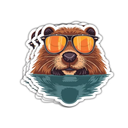 Pegatinas de castor con diseños originales y lindos para decorar el coche 2