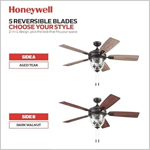 Honeywellceilingfansglencrest52inchindooroutdoorledceilingfanwithlightpullchaindualmountingoptionsetldamprateddualfinishbladesreversiblemotor5061501iron Urban Country Home Decor Honeywell ceiling fans glencrest 52 inch indoor outdoor led ceiling fan with light pull chain dual mounting options etl damp rated dual finish blades reversible motor 50615 01 iron urban country home decor