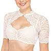 Generisch 2025 Women's Underwired Lingerie Lace Vest, Women's Elegant Dirndl Blouse, Black Dirndl Blouse, Lace Blouse for Oktoberfest Lingerie, Large Sizes 52, White, XS #2