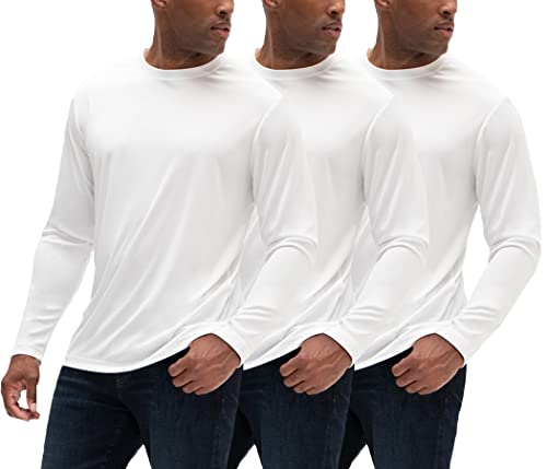DEVOPS Men's 3 Pack UPF 50+ Long Sleeve Shirts Sun Protection Quick Dry by DEVOPS - Used condition - US$23.79