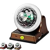 Solar Charging Colorful Magic Ball RGB Atmosphere Light, Solar-Powered Disco Light, Multi Colors LED Atmosphere Disco Lights for Garden, Party, Wedding, Outdoor/Indoor Decorations (Gold)