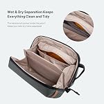 PGYTECH Travel Toiletry Bag for Men & Women, Hanging Compact Pouch, Waterproof Dopp Kit for Traveling, Shaving Bag Makeup Bag Organizer for Toiletries, Cosmetics, Black