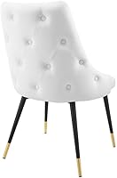 Vista 73 de Modway EEI-3907-GRY Adorn - Silla auxiliar de comedor de terciopelo copetudo, color gris