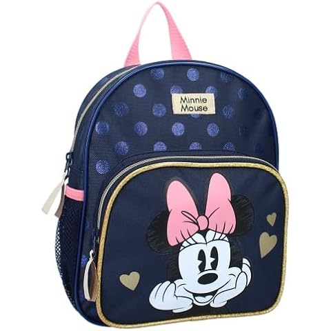 mybagstory - Backpack - Minnie Mouse - Child - School - Primary - Kindergarten - Daycare - Nursery - Girls' School Bag - Size 29 cm - Adjustable Straps, Pink, S Cover