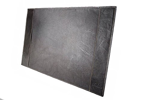 Almohadilla De EscritorioBAVARIA | Cuero De Búfalo | Oficina Alfombrilla Desk Pad Marrón | By Alpenleder (Negro)