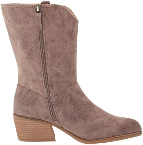 Dr. Scholl's Womens Layla Western Boot Taupe Fabric 8 M | Image 5