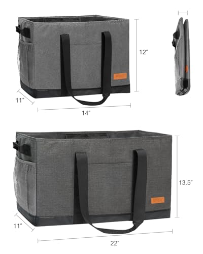 WONDAY Extra Large Foldable Standing Tote Bag, Reusable Thirty One Bag with Handles for Grocery Shopping, Beach, and More - Image 5