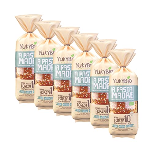 YukyBio, Pan de Molde 'Forza 10', Pan Órganico con Semillas de Cereales y con Levadura Natural de Masa Madre, Fuente de Fibras y Proteínass, 100% Made in Italy, 400 g