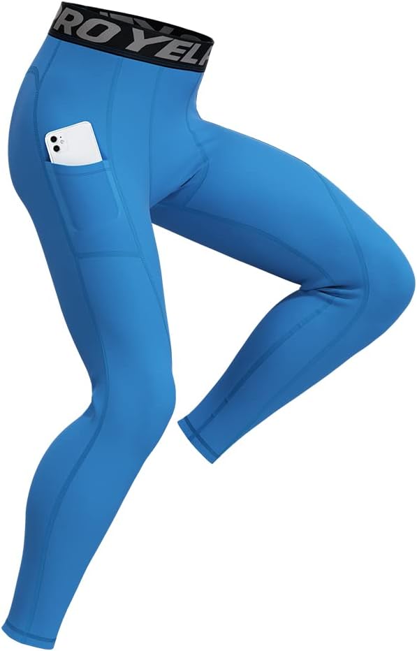CICI FIVE Men's Compression Pants Athletic Leggings Base Layer Underwear Tights for Running Workout Basketball