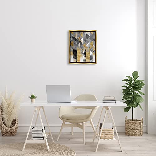 Image of 'Modern Triangular Stripes Sharp Geometric'| Floating Frame Canvas Art