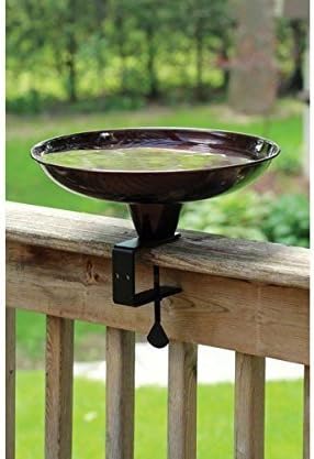 PineBush PINE10415 Deck Rail Birdbath