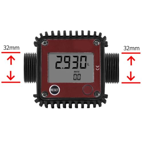 Débitmètre numérique DN25 pour eau et diesel avec écran LCD rétroéclairé 10-100 l/min