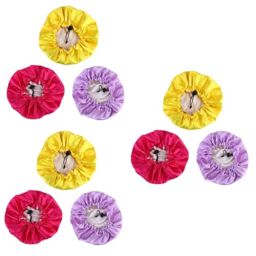 Bonnet réglable satiné enfant pour protéger les cheveux pendant la nuit, lot de 9 FRCOLOR