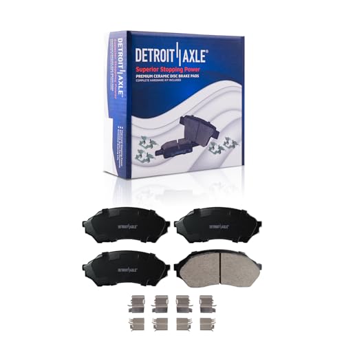 Image of Detroit Axle - 1.6L Front Brake Pads for 1999 2000 2001 2002 2003 Mazda Protege, Ceramic Brake Pads Replacement