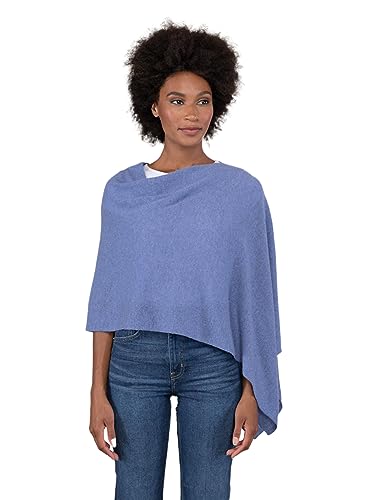 Cashmere -100% Cashmere Draped Dress Topper Poncho (Block Island)3